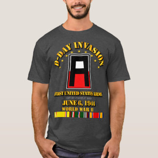 T-shirt Premier D Day des États-Unis avec Ribbons Svc