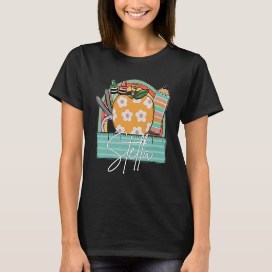 T-shirt Premier jour, back to School Personalized Girl (Devant)