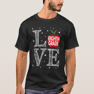 T-shirt Premier Jour D'Amour À L'École Huitième Année Reto