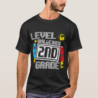 T-shirt Premier Jour De 2E Année Jeu Déverrouillé Déverrou