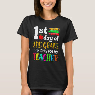 T-shirt Premier Jour De 2e Année Prière Pour Mon Enseignan