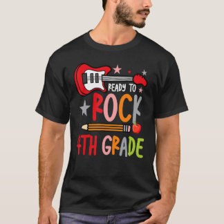 T-shirt Premier Jour De 4E Année Prêt À Rentrer À L'École