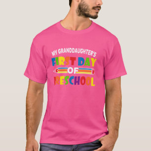 T-shirt Premier jour de filles à l'école de ma petite-fill