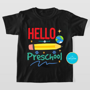 T-Shirt Premier Jour De L'École Bonjour Préscolaire T-shir