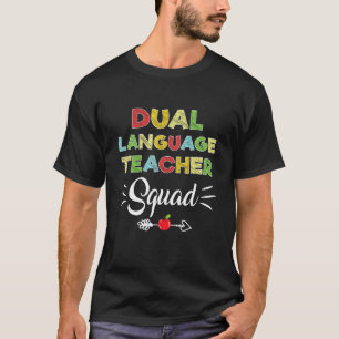 T-shirt Premier Jour De L'École Cool Deux Langues Enseigna
