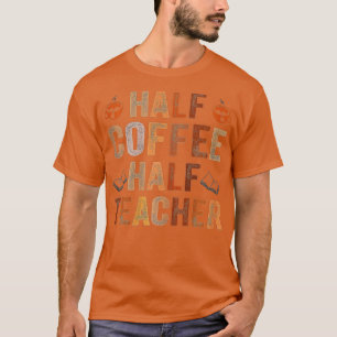 T-shirt Premier Jour De L'École Demi Café Demi-Enseignant