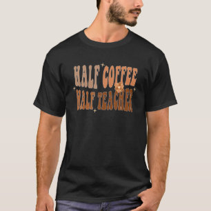 T-shirt Premier Jour De L'École Demi Café Demi-Enseignant