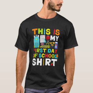 T-shirt Premier Jour De L'École Garçons Filles Retour À L'