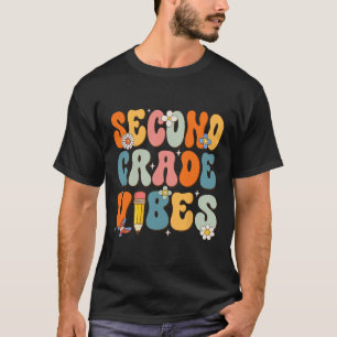 T-shirt Premier Jour De L'École Vibes De Deuxième Année De