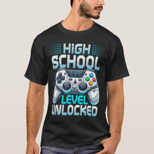 T-shirt Premier Jour De Lycée Niveau Débloqué Ck Pour L'éc