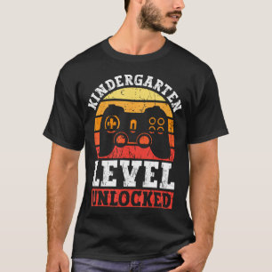T-shirt Premier Jour De Maternelle Niveau Débloqué Retour 