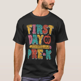 T-shirt Premier Jour De Pré-K Enfants Pré-Maternelle Cute 