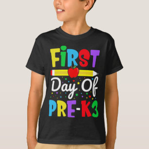 T-shirt Premier jour de pré-maternelle K3 Enfants de la ma