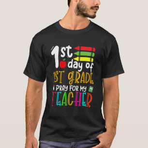 T-shirt Premier Jour De Première Année Priez Pour Mon Ense