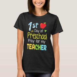 T-shirt Premier Jour De Prière Préscolaire Pour Mon Profes