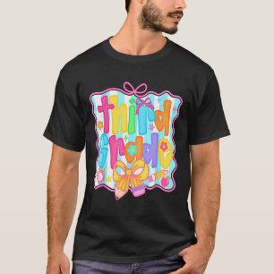 T-shirt Premier jour de troisième année bouquet floral pou