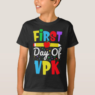 T-shirt Premier jour de VPK Rainbow École maternelle Enfan