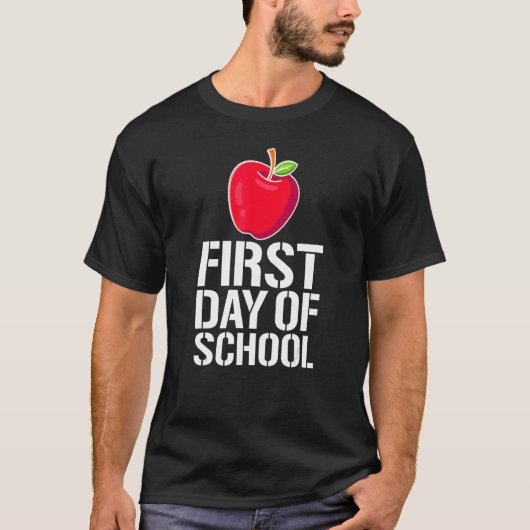 T-shirt Premier Jour D'École Pour Joyeux Premier Jour D'Ap (Devant)