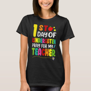 T-shirt Premier Jour D'Enfance Priez Pour Mon Amusement En