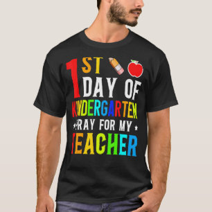 T-shirt Premier Jour D'Enfance Priez Pour Mon Professeur D