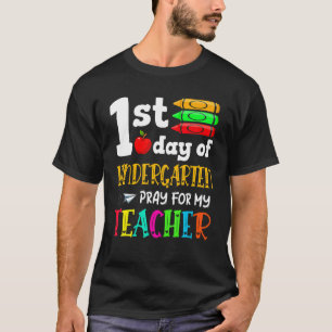 T-shirt Premier Jour D'Enfance Priez Pour Mon Professeur D