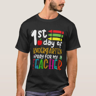 T-shirt Premier Jour D'Enfance Priez Pour Mon Professeur D