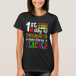 T-shirt Premier Jour D'Enfance Priez Pour Mon Professeur D