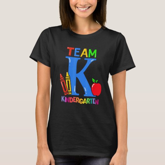 T-shirt Premier Jour D'Enfant Garten Pre K Team Kinder (Devant)