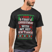 T-shirt Premier Noël 2019 Avec Ma Nouvelle Fiance Chaud S (Devant)