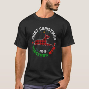 T-shirt Premier Noël comme maman Doberman