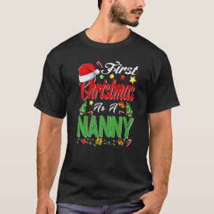 T-shirt Premier Noël Comme Nanny Santa Hat Pajama Noël