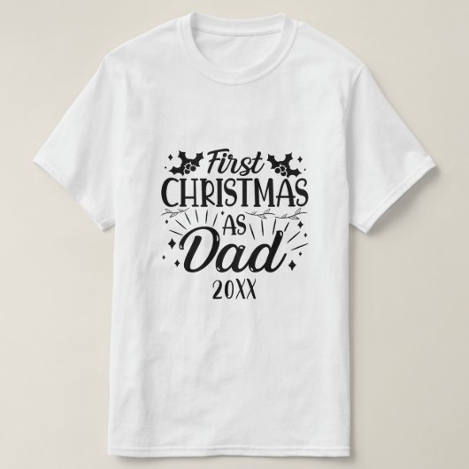 T-shirt Premier Noël comme papa (Design devant)