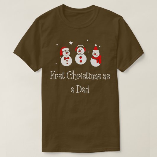 T-shirt Premier Noël comme papa Funny Famille Noël T (Design devant)