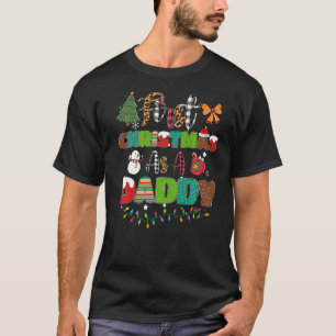 T-shirt Premier Noël Comme Papa Leopard Plaid Noël