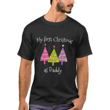 Premier Noël Comme Papa Mignonne Arbres