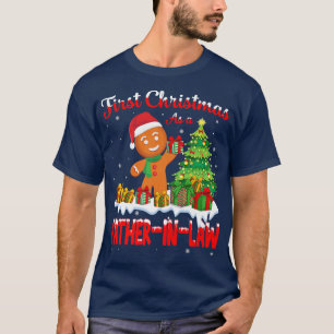 T-shirt Premier Noël Comme Père En Droit Gingerbread XMas