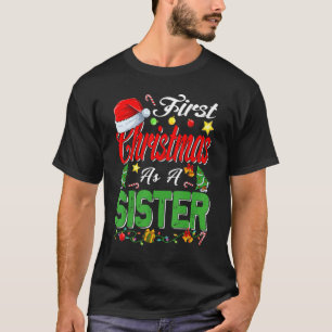 T-shirt Premier Noël Comme Soeur Santa Hat Pajama Noël