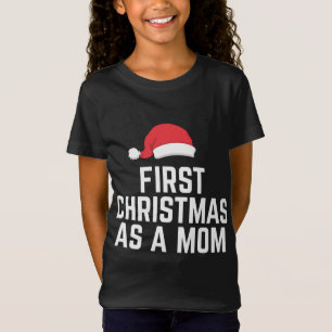 T-Shirt Premier Noël Comme une maman mignonne Futur Mère N