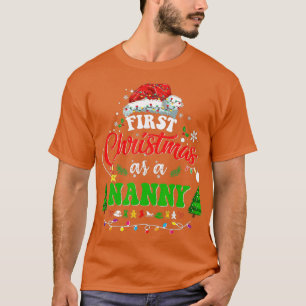 T-shirt Premier Noël comme une nounou Santa Hat Ugly Noël