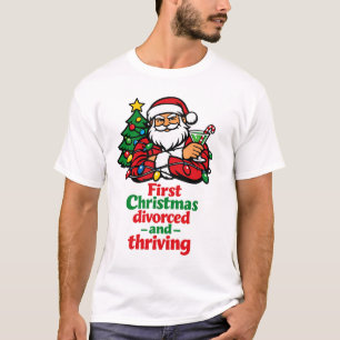 T-shirt Premier Noël divorcé et prospère Noël