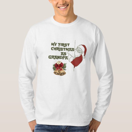 T-shirt Premier Noël drôle comme grand-père Joyeux Noël (Devant)