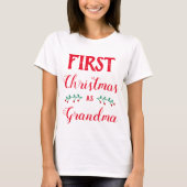 T-shirt Premier Noël en famille grand-mère correspondant a (Devant)