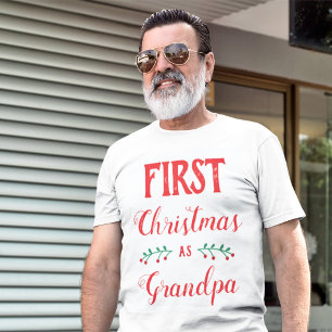 T-shirt Premier Noël en famille grand-père appariement