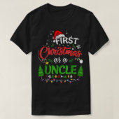 T-shirt Premier Noël en oncle Nouveau Oncle 1er Noël (Design devant)