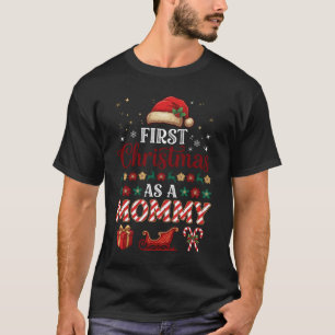 T-shirt Premier Noël en tant que chapeau de Santa Maman Tr