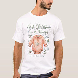 T-shirt Premier Noël en tant que Maman Nouveau Design pour