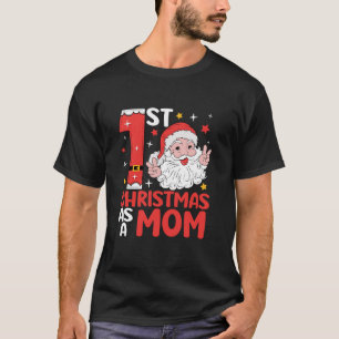 T-shirt Premier Noël en tant que maman Père Noël Nouvelle