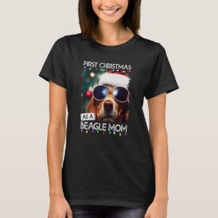 T-shirt Premier Noël en tant que mère Beagle