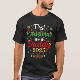 T-shirt Premier Noël en tant que papa 2025 Nouveau papa No