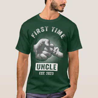 T-shirt Premier Oncle Nouveau Oncle Est 2023 Pères Cadeaux